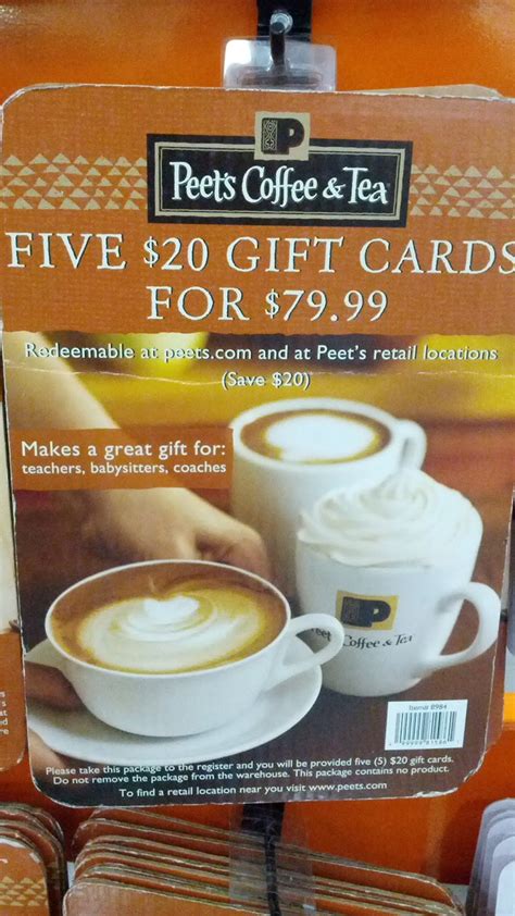 Coffee beans are best enjoyed if purchased within a few weeks of being roasted, otherwise they may taste stale or flat. Five $20 Peet's Coffee Gift Cards for $79.99 | Costco ...
