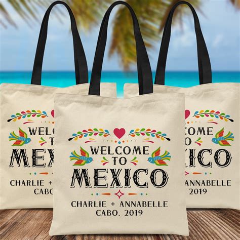 Welcome To Mexico Wedding T Bags Mexico Vacation Favor Etsy