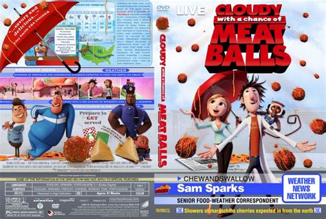 Cloudy With A Chance Of Meatballs Movie DVD Custom Covers Cloudy