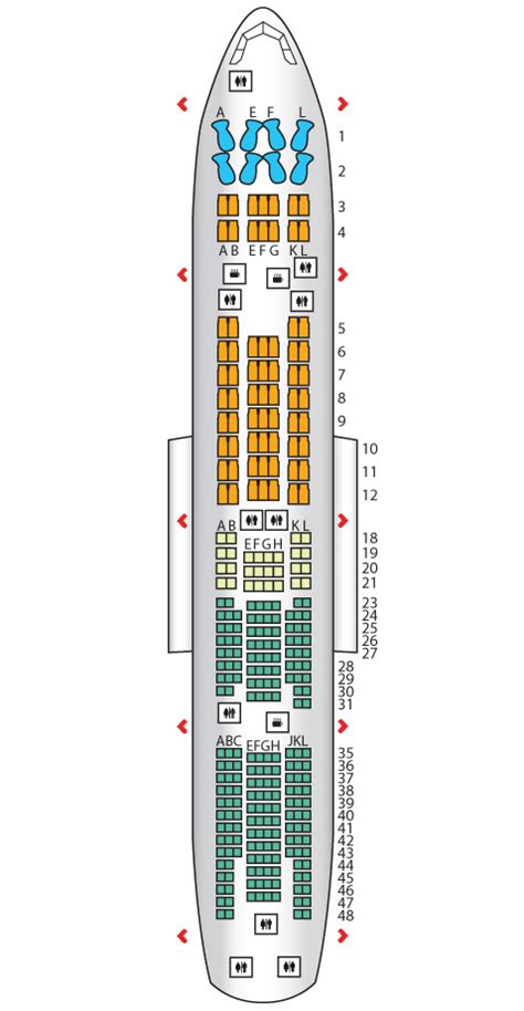 Premium Economy B777 300er Config 1 Air France Seat Maps