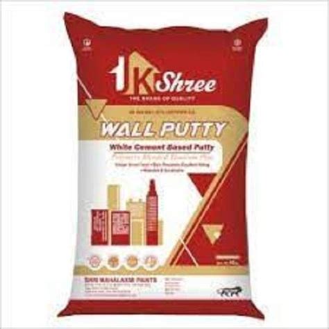 99 Pure White Cement Based Wall Putty Pack Size 40 Kg Application