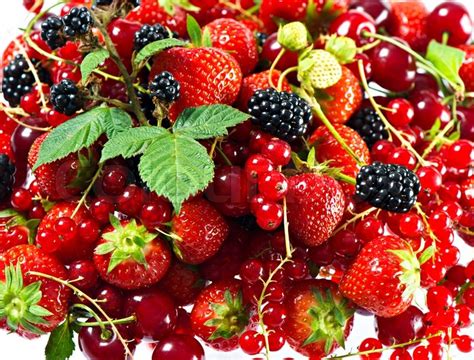 Mix Of Fresh Summer Berries Stock Photo Colourbox