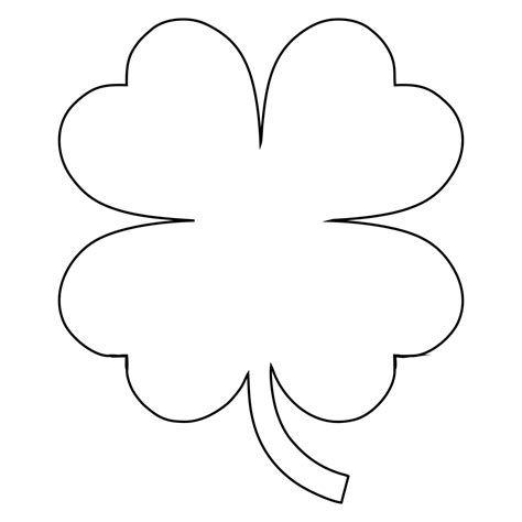 Four leaf clover/ shamrock instant downloadable coloring print by the roots of design. Four Leaf Clover Printable - Clover Printable Clipart Best ...