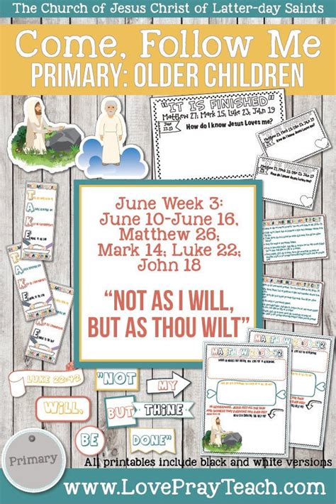 Come Follow Me Primary 2019 New Testament June Week 3 June Etsy