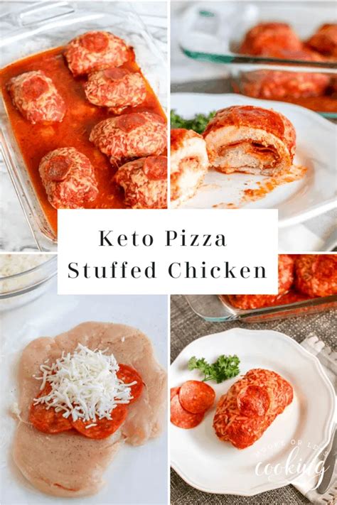 Keto Pizza Stuffed Baked Chicken Moore Or Less Cooking