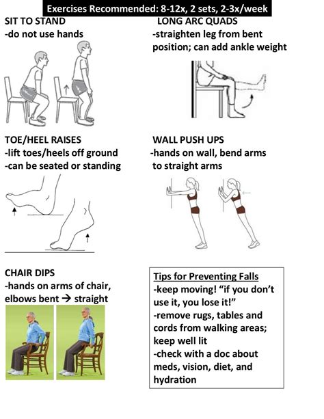 Printable Lsvt Big Exercises Handout Bend One Leg Up With Big Effort