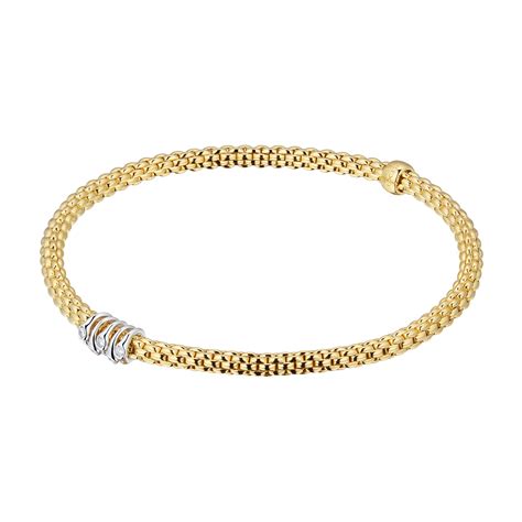 Fope 18ct Yellow Gold Flexit Prima Bracelet 746bbbrmy Mappin And Webb