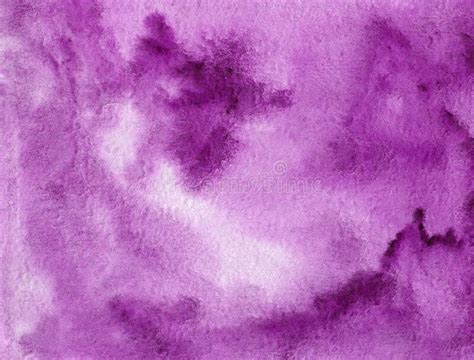 Purple Abstract Watercolor Background On Textured Paper Hand Made