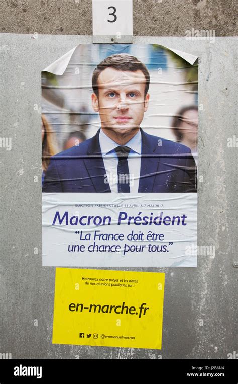 French Presidential Elections 2017 Campaign Poster For Emmanuel Macron