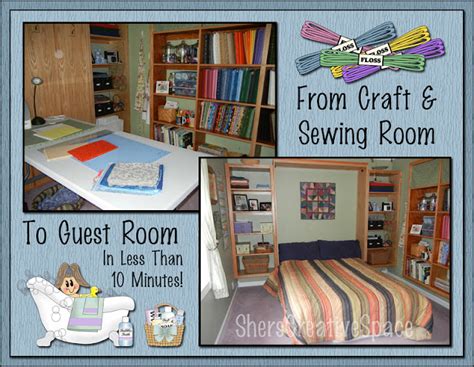 It's so easy to locate any piece of fabric, not to. Sher's Creative Space: From Craft & Sewing Room to Guest Room
