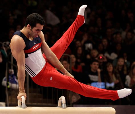 Olympics — Us Mens Gymnastics Team Struggles To Master The Pommel