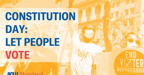 Constitution Day 2020 Let People Vote Aclu Of Maryland Aclu Of