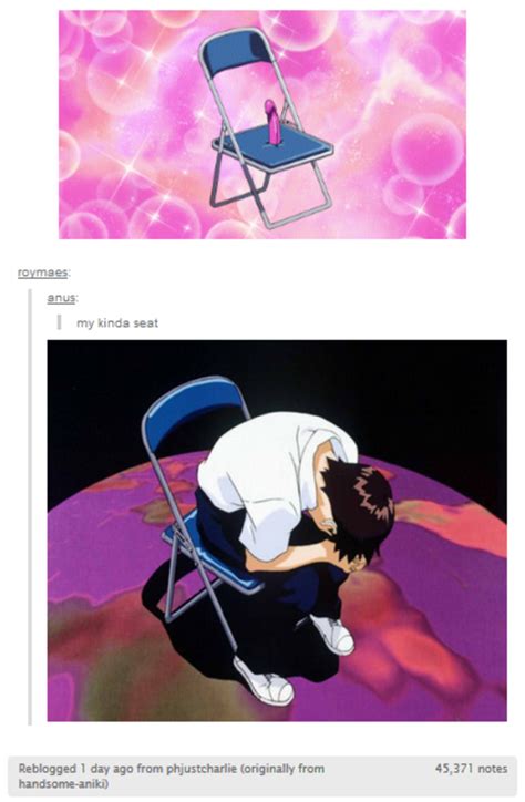 My Kind Of Seat Shinji In A Chair Know Your Meme