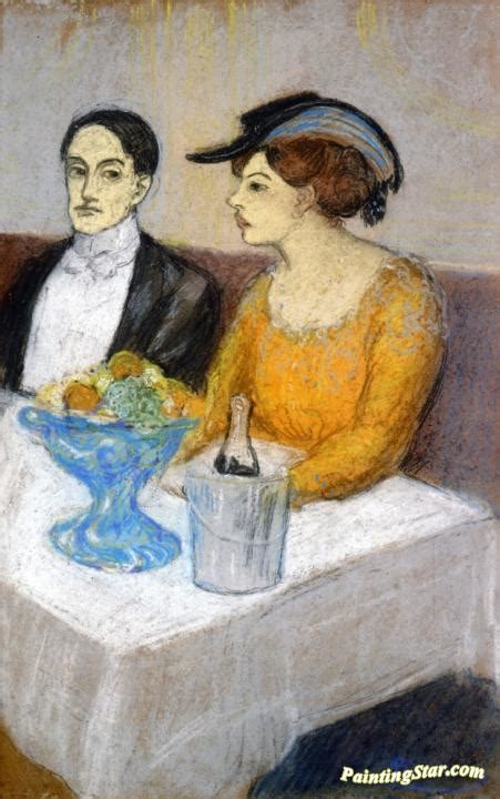 Man And Woman A The Table Angel Fernandez De Soto And His Friend