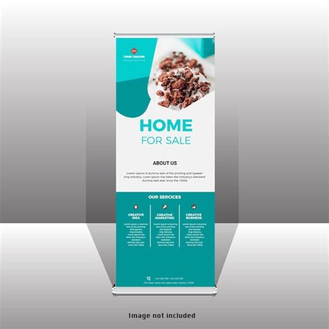 Nueva Plantilla De Stand De Banner Enrollable De Tand Vector Premium