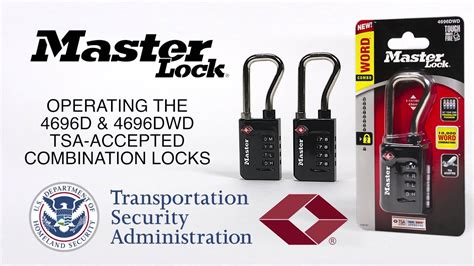 Operating The Master Lock D And Dwd Tsa Accepted Combination