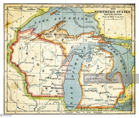 Map Of North Eastern States 1883 High Res Vector Graphic Getty Images