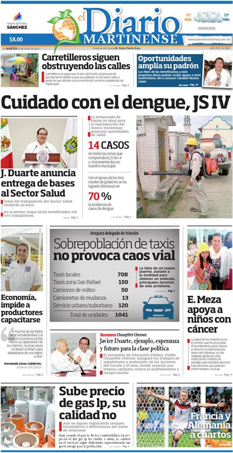 La crónica de tierra blanca. El Diario Martinense 1 de Julio de 2014 by Diario de Poza ...