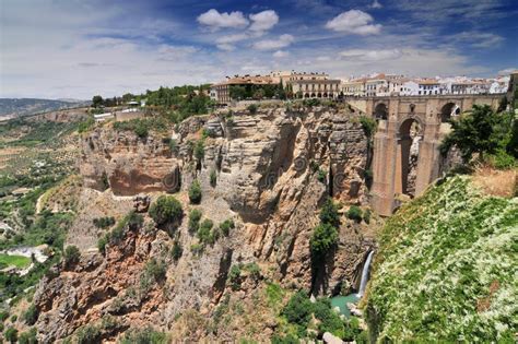 Altstadt Und Puente Nuevo Ronda Andalusien Spanien Europa Stockbild