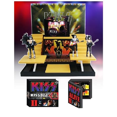 Buyrocknroll Kiss Collectible 2015 Kiss Alive Ii Stage W 3 75 Action Figures Box Set 0811