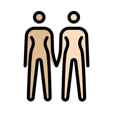 연한 갈색 피부 하얀 피부 손을 잡고 있는 두 명의 여자 클립 아트 무료 다운로드 Creazilla