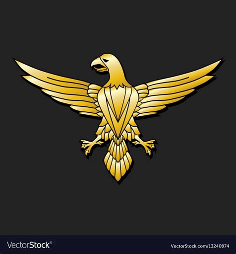 Golden Eagle Emblem Royalty Free Vector Image
