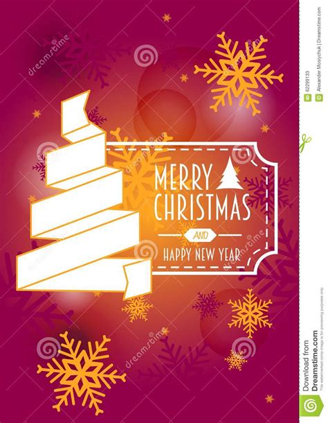 Let us know if you have any questions, or any suggestions! Merry Christmas And Happy New Year Vector Template Of Card ...