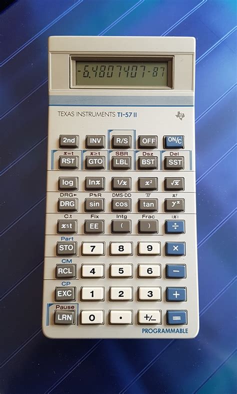 Texas Instruments Ti 57 Ii Le Rayon Des Calculatrices