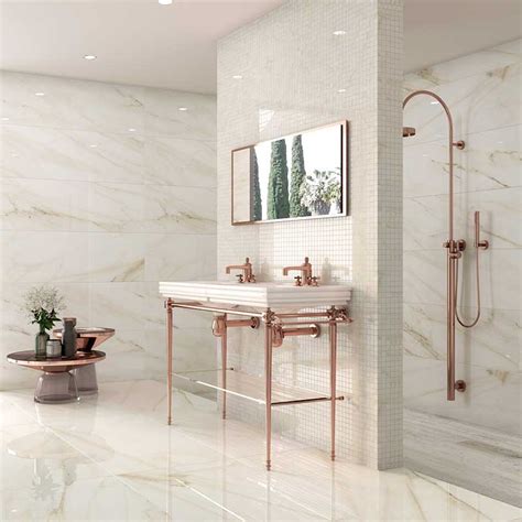 24 Modern Porcelain Marble Tile Bathroom Home Decoration And
