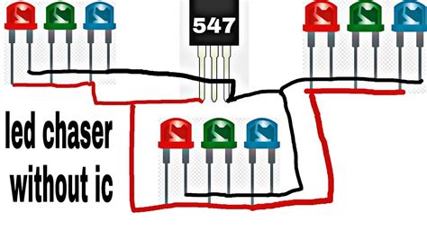 3 Channel Led Chaser Circuit Using Bc547 Transistor Running Led