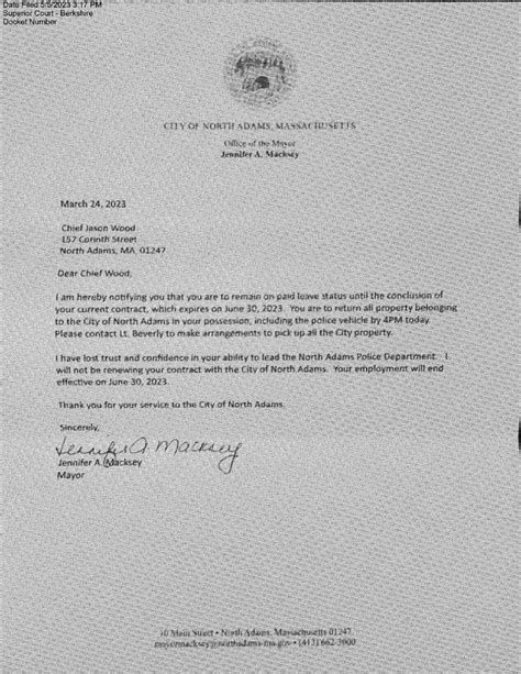 Former Police Chief Jason Wood is suing Mayor Jennifer Macksey and the