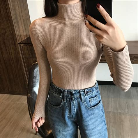 Women Sweaters 2020 Autumn Winter Tops Korean Slim Women Pullover