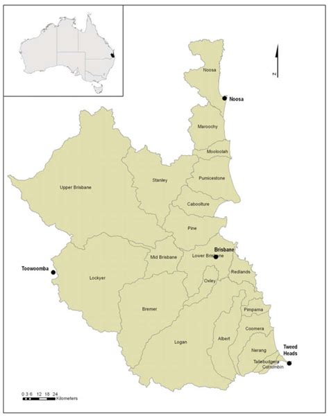 Dent doctor is south east queensland's premier paintless dent removal company. Map of South East Queensland catchments. | Download ...