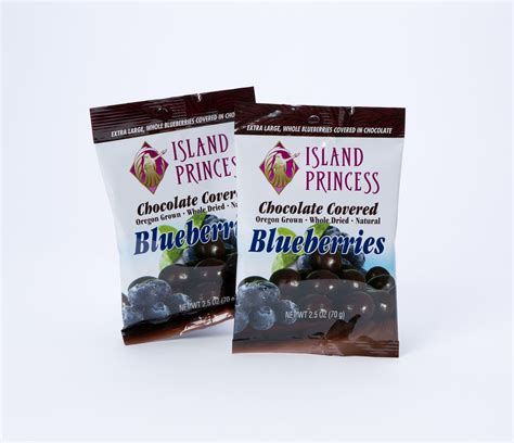 Island Princess Chocolate Covered Blueberries Snack Bag 25 Oz