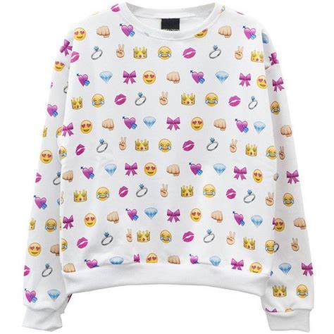 Emoji Sweater Jumper Top T Shirt Womens Ladies Girls Top Tumblr 22