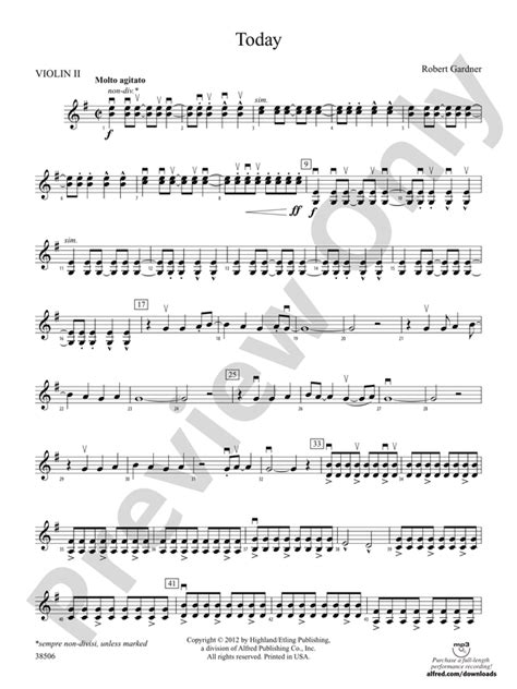 Today 2nd Violin 2nd Violin Part Digital Sheet Music Download