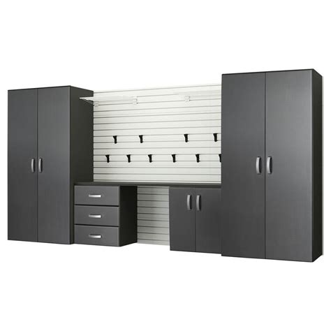 Flow Wall Modular Wall Mounted Garage Cabinet Storage Set With
