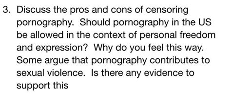 Solved 3 Discuss The Pros And Cons Of Censoring