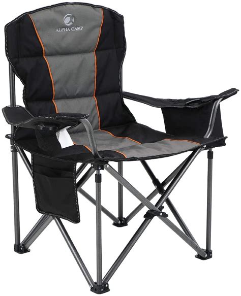 Alpha Camp Oversized Camping Folding Chair Heavy Duty Support 450 Lbs