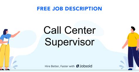 Call Center Supervisor Job Description Jobsoid