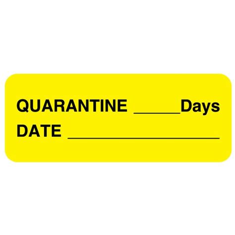 Quarantined Days Communication Label 2 14 X 78 United Ad Label