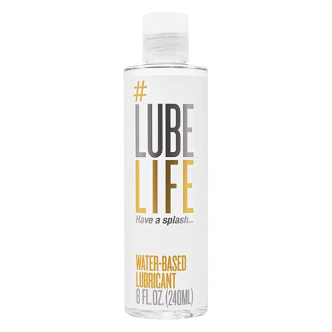 lube life water based personal lubricant lube for men women and couples non staining 8 fl oz
