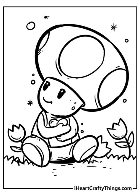 Mario Toad Coloring Pages Free