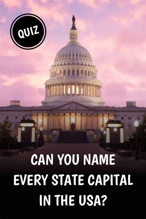 Can You Name Every State Capital In The Usa State Capitals State