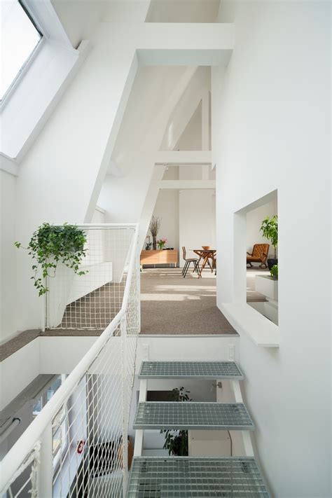 Unique Modern Attic Duplex Apartment In Amsterdam With Clean Design