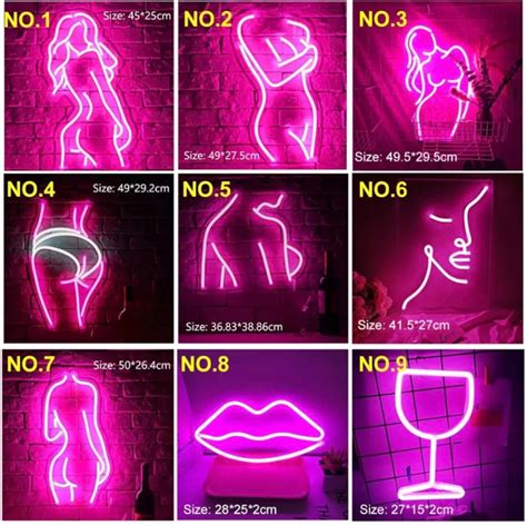 Lady Body Led Neon Light Sign Girl Female Model Acrylicwall Etsy