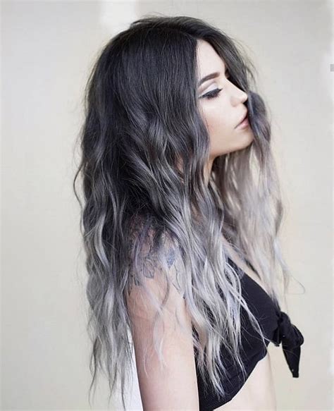 25 Hottest Grey Ombre Hair Colors Of 2020 Hairstylecamp Black Hair