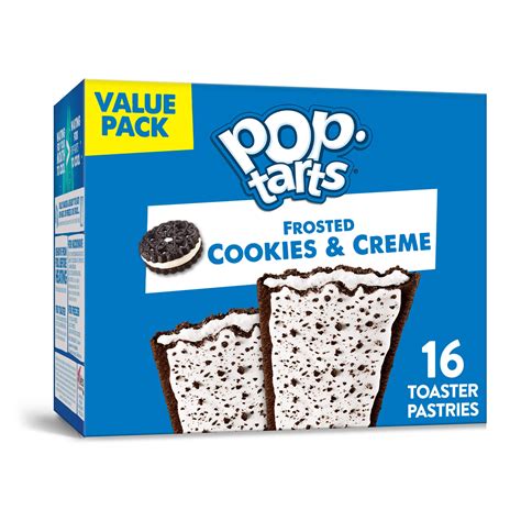 pop tarts breakfast toaster pastries cookies and crème value pack 16 ct 27 oz