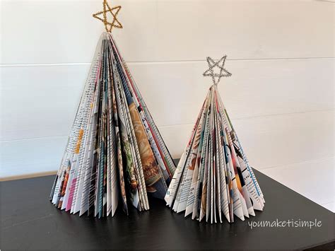 Diy Recycled Magazine Christmas Tree You Make It Simple