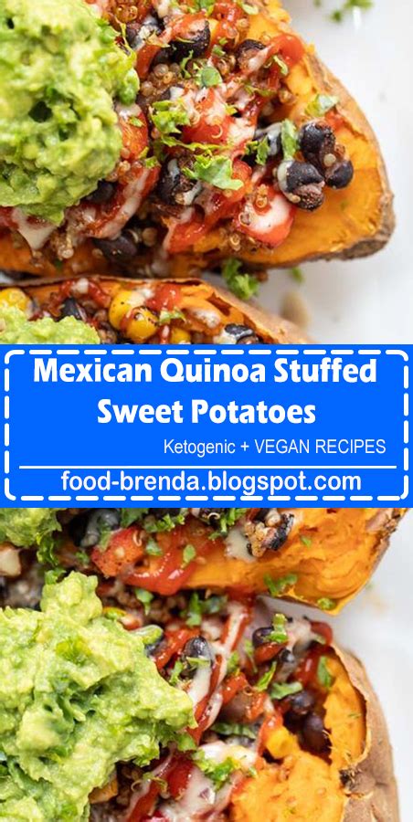 These mexican sweet potatoes are the perfect blend of sweet and savory. Mexican Quinoa Stuffed Sweet Potatoes - Food Brenda
